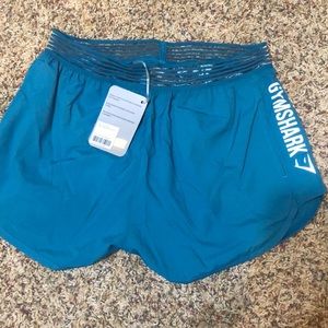 Teal Gymshark Running Shorts